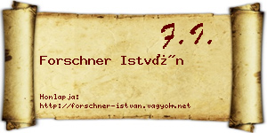 Forschner István névjegykártya