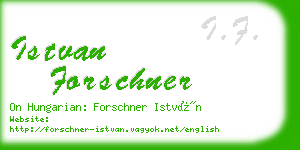 istvan forschner business card